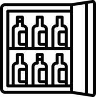 Minibar Line Icon vector
