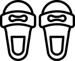 Slippers Line Icon vector