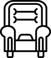 Armchair Line Icon vector