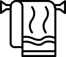Towel Line Icon vector