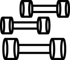Dumbbel Line Icon vector
