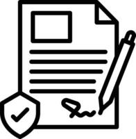 Contract Line Icon vector