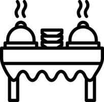 Buffet Line Icon vector