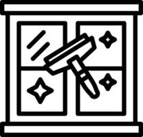 Clean Window Line Icon vector