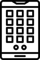Mobile Application Line Icon vector