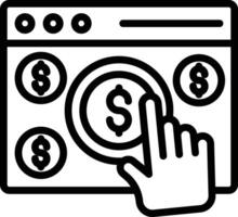 Cost Per Click Line Icon vector