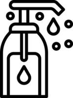 Liquid Soap Line Icon vector