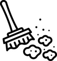 Dusting Line Icon vector