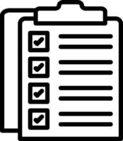 Task Line Icon vector