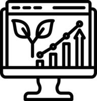 Organic Reach Line Icon vector