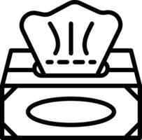 Tissue Box Line Icon vector