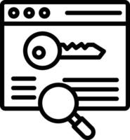 Keyword Line Icon vector