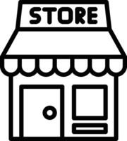 Store Front Line Icon vector