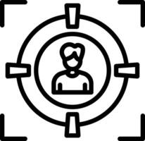 Target Audience Line Icon vector
