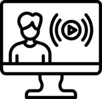 User Live Streaming Line Icon vector
