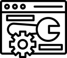Web Optimization Line Icon vector