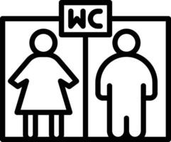 Wc Line Icon vector