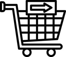 Checkout Line Icon vector