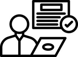Qualification Line Icon vector