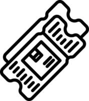 Ticketing Line Icon vector