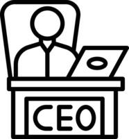 Ceo Line Icon vector