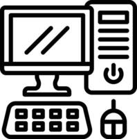 Computer Line Icon vector