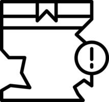 Damaged Package Line Icon vector