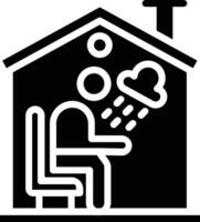 Loneliness Glyph Icon vector