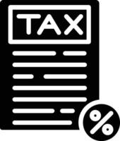 Taxes Glyph Icon vector