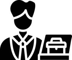 Micro Job Glyph Icon vector