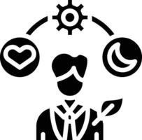 Sustainable Routine Glyph Icon vector