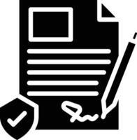Contract Glyph Icon vector