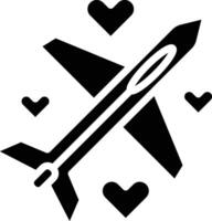 Honeymoon Glyph Icon vector