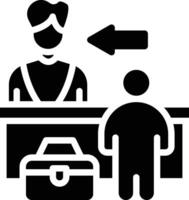 Check In Glyph Icon vector
