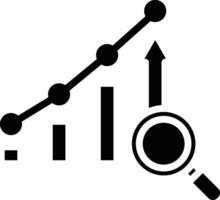 Data Analytics Glyph Icon vector