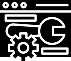 Web Optimization Glyph Icon vector