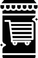 Online Shopping Glyph Icon vector