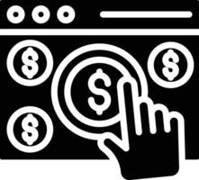 Cost Per Click Glyph Icon vector