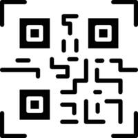 Scan QR Code Glyph Icon vector