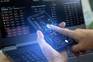 Concept of using data analysis system and collecting statistical data photo