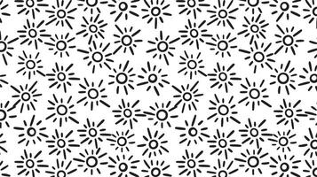 This Hand-Drawn Sun Pattern Brightens Any Design. vector