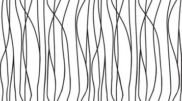 This Minimalist Design Features Intertwined Black Lines on White. vector