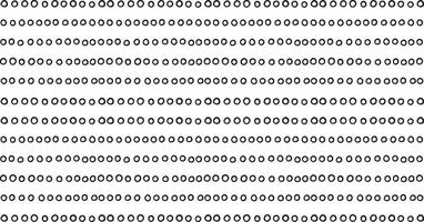 A minimalist pattern of hand drawn circles in rows. vector