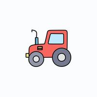 Tractor icon on white background illustration. vector