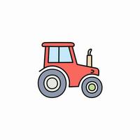 Tractor icon on white background illustration for your design. vector