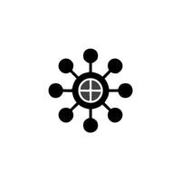 Network icon. Flat design style illustration. vector