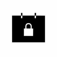 Padlock icon. Security system symbol. Flat design style. vector