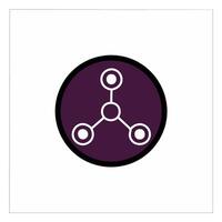 Molecule icon . Molecule symbol. Communication sign. vector