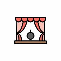 Cinema icon. Flat illustration of cinema icon for web design vector