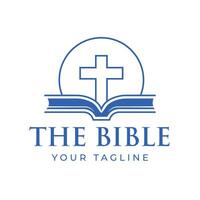 Sun Jesus Christian Cross with Bible for Religion Illustration Design vector